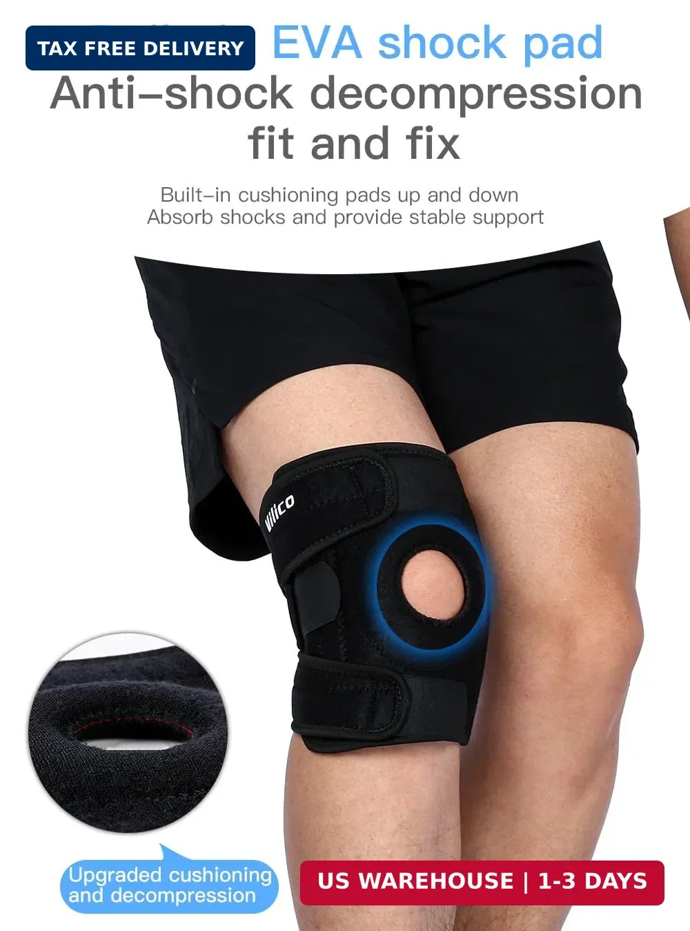 SUJAYU Knee Brace for Women Men with Side Stabilizers, Knee Braces for Knee Pain