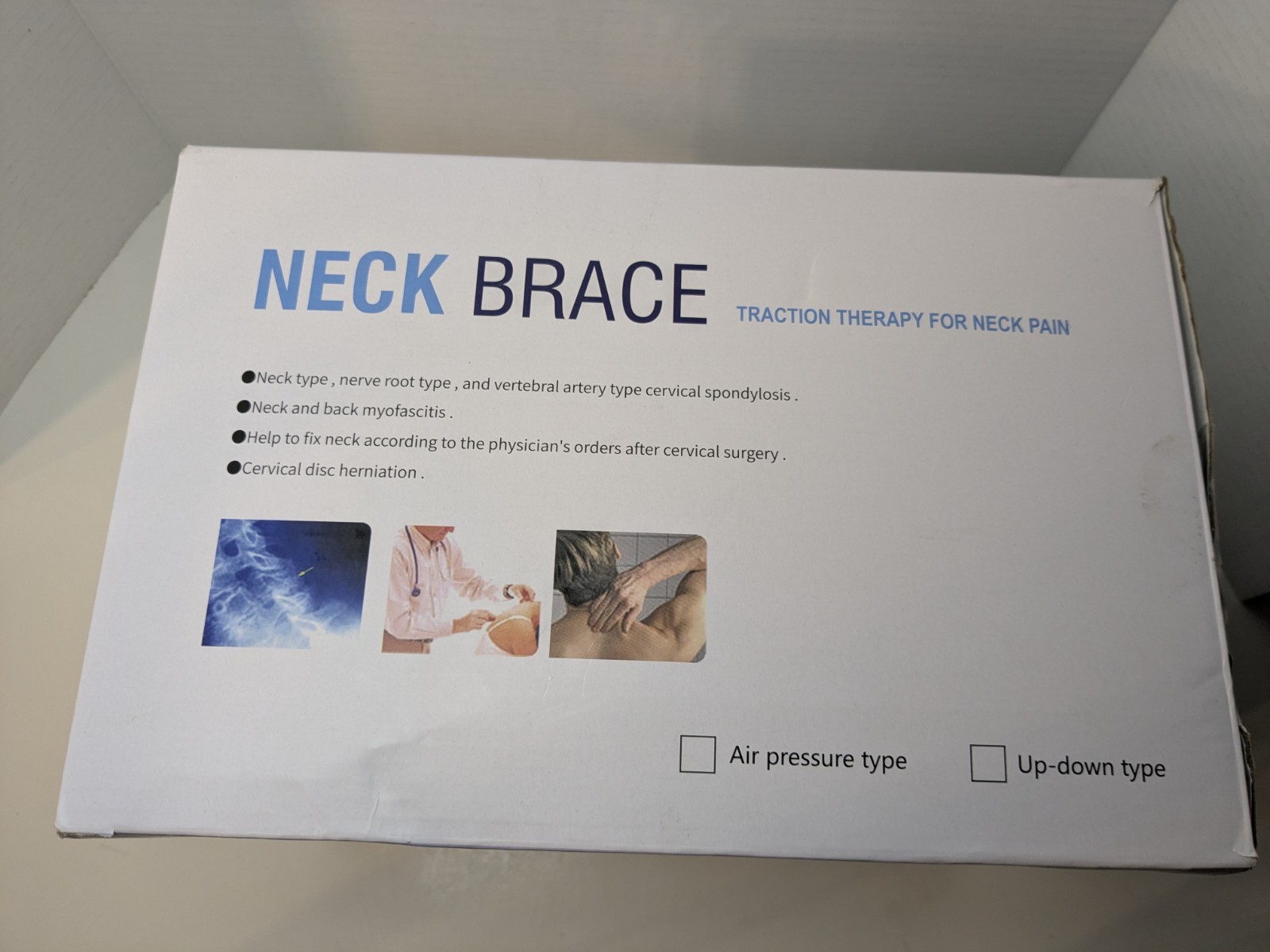 Cervical Neck Traction Device (Adjustable, Inflatable, Pain Relief) New In Box