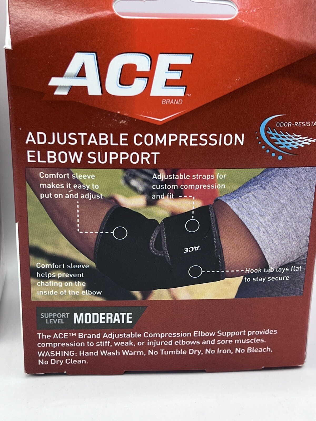 3M Ace 207249 Elbow Support, Adjustable Compression, Moderate Support Lot Of 2