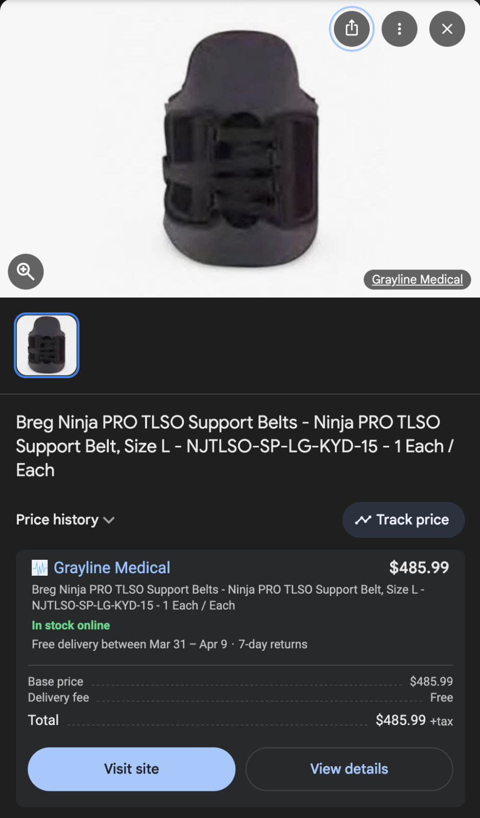 BREG Ninja PRO Back Brace — Professional Lumbar & Spine Support Orthosis