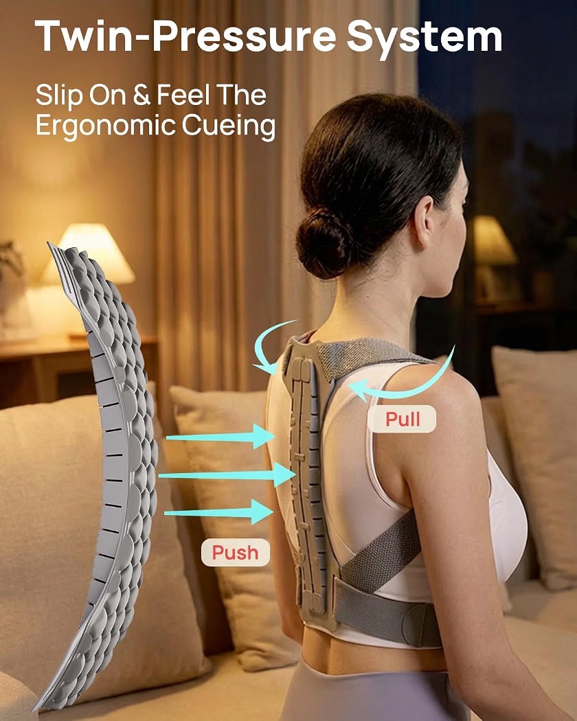 Upper Back Posture Corrector for Women, After Work Sofa Reading Support, Twin…