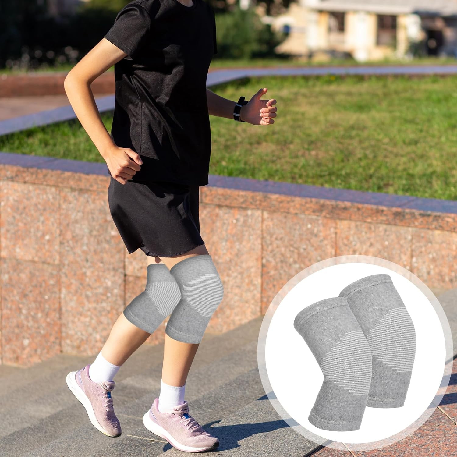 Bamboo Knee Sleeve Elastic Compression Knee Brace Breathable Knee Pads Leg Slee