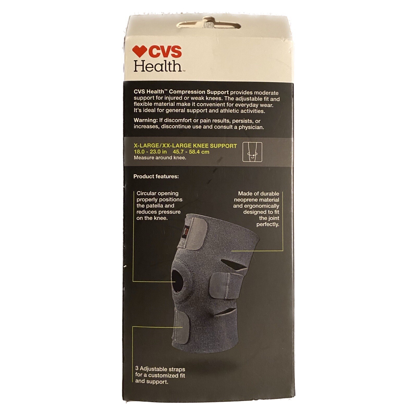 CVS Health Moderate Compression Knee Support XL/XXL NEW ITEM.