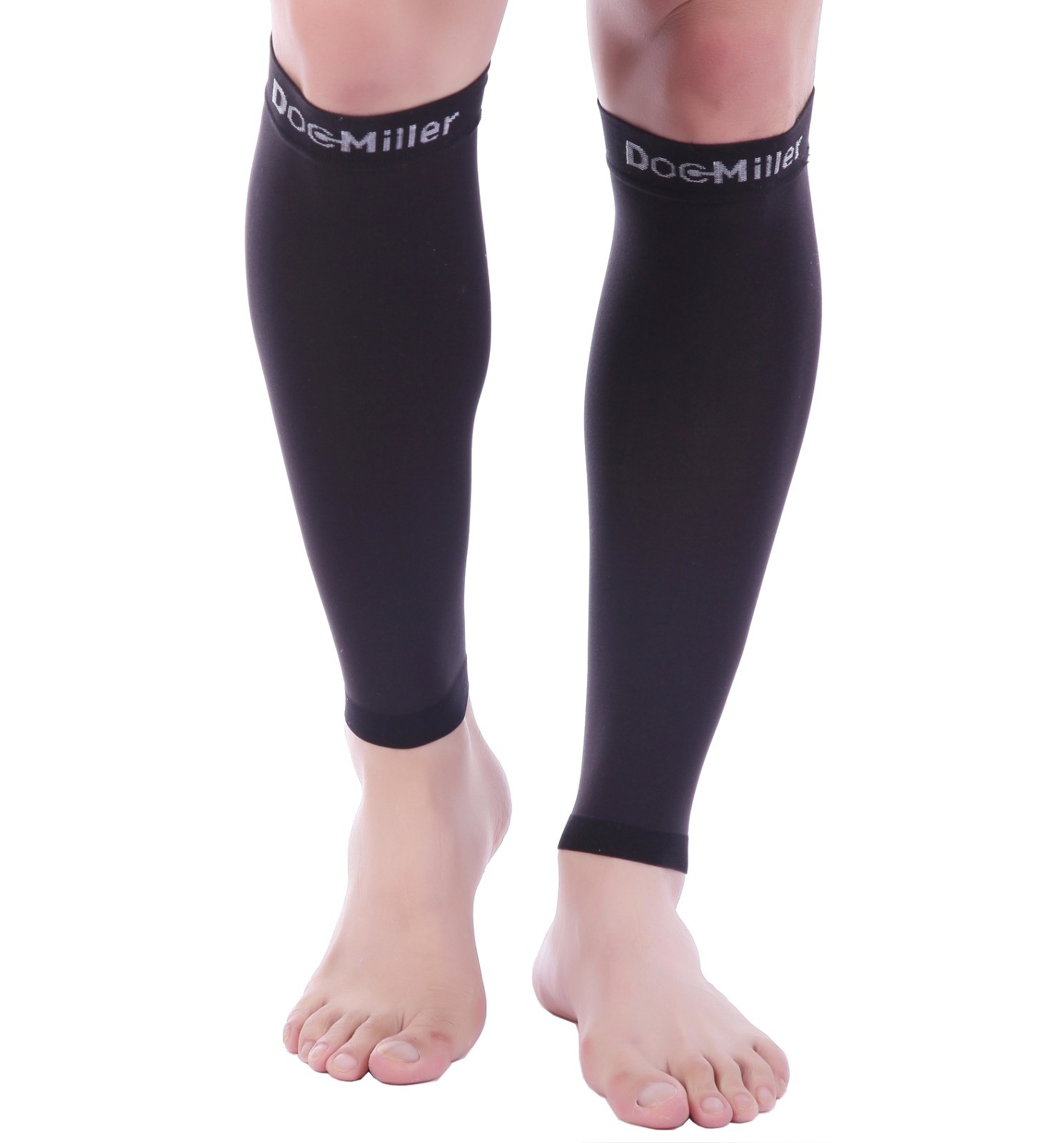 Doc Miller Calf Compression Sleeve 30-40 mmHg Varicose Veins Leg Support BLACK