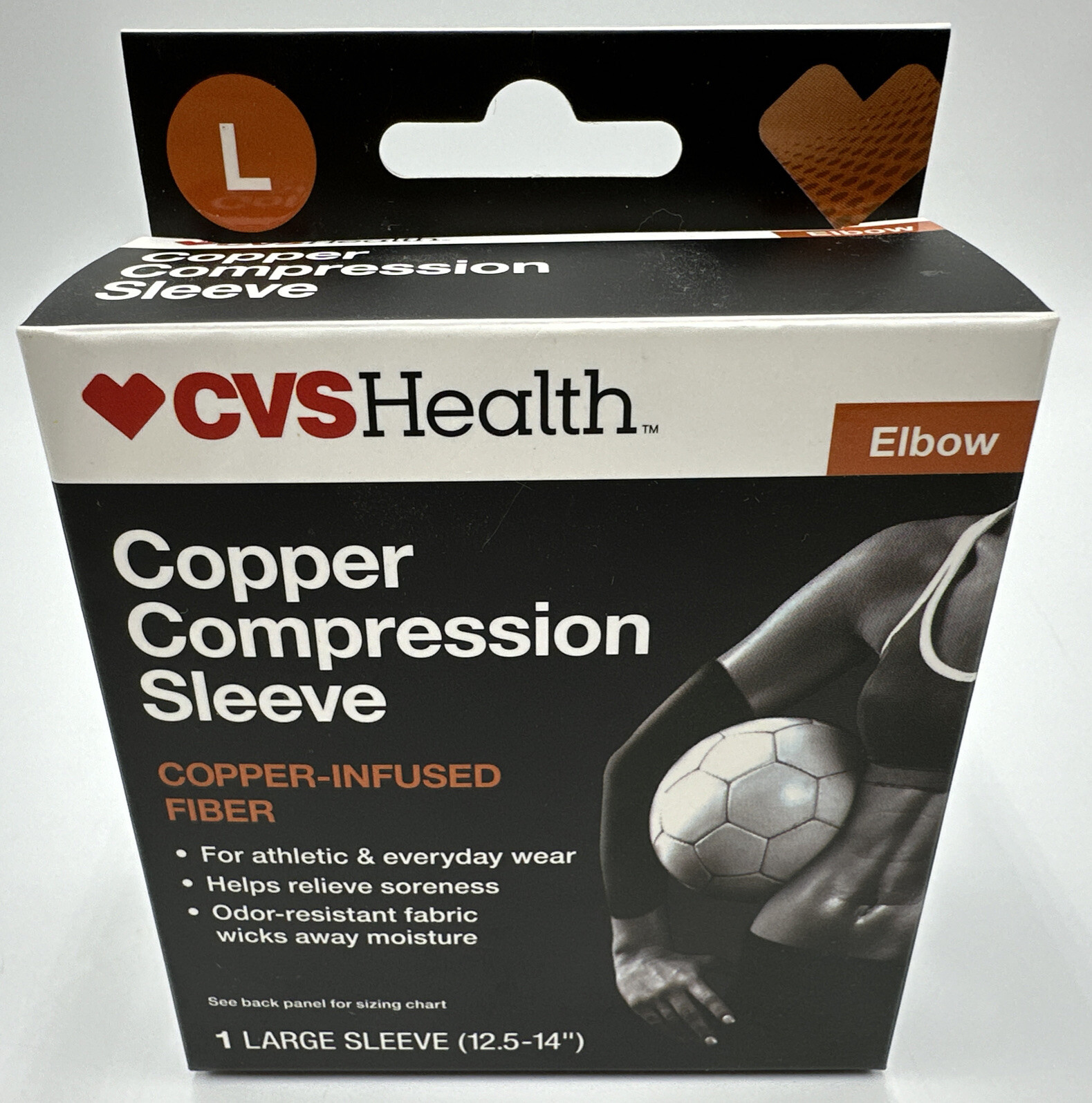 CVS Health Copper Compression Sleeve, Elbow Large