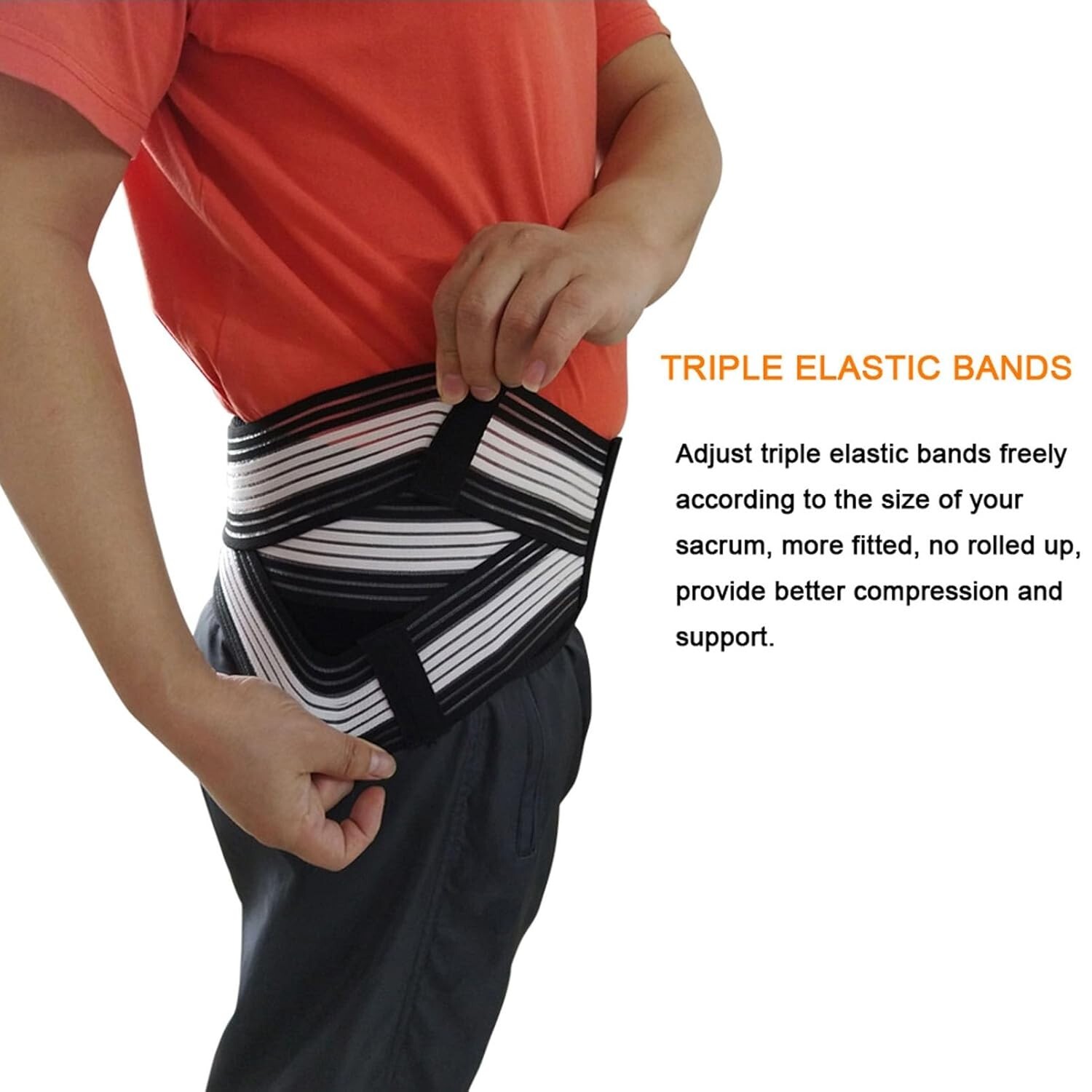 Comfortable Sacroiliac Hip Band for Sciatica Relief – Adjustable Size Regular
