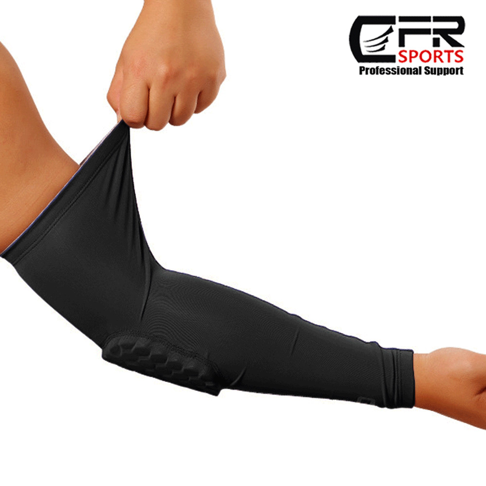 Compression Sleeve Arm Elbow Support Brace Joint Honeycomb Pad Arthritis Workout