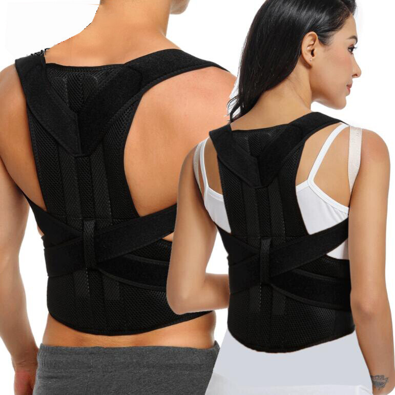 Universal Fit Adjustable Upper Back Brace For Clavicle-Support Back Pain Relief
