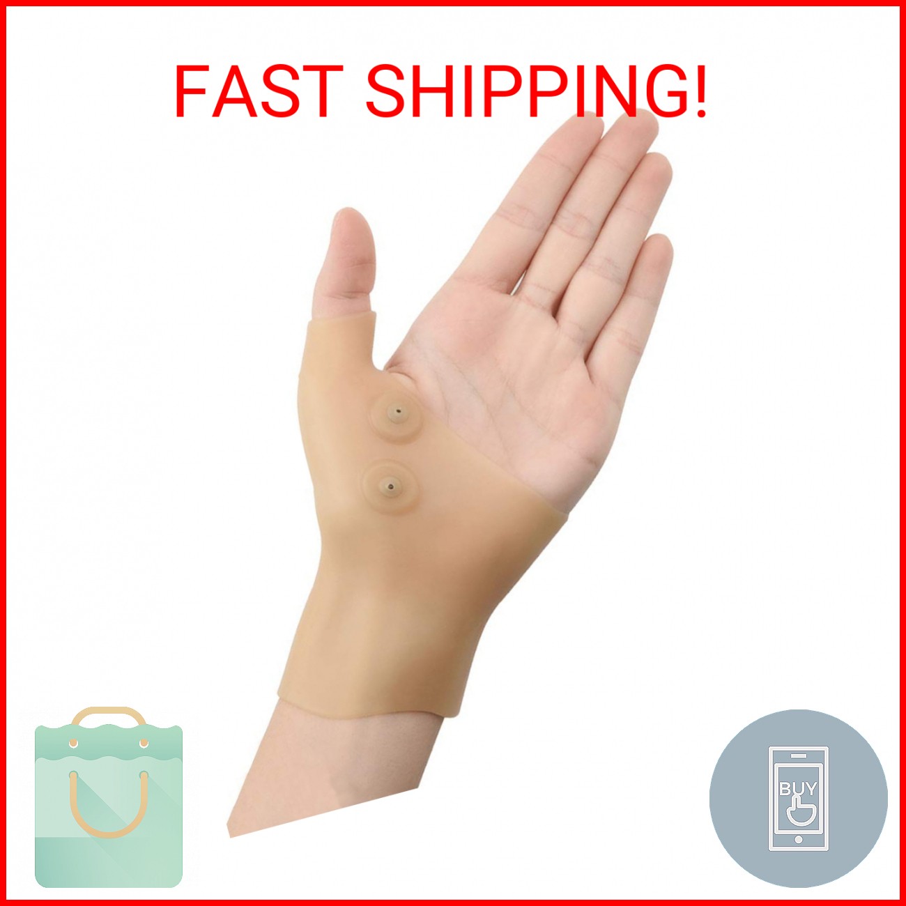 Thumb Wrist Support Brace (2 Pcs),Elastic Gel Arthritis Fingerless Glove for Pai