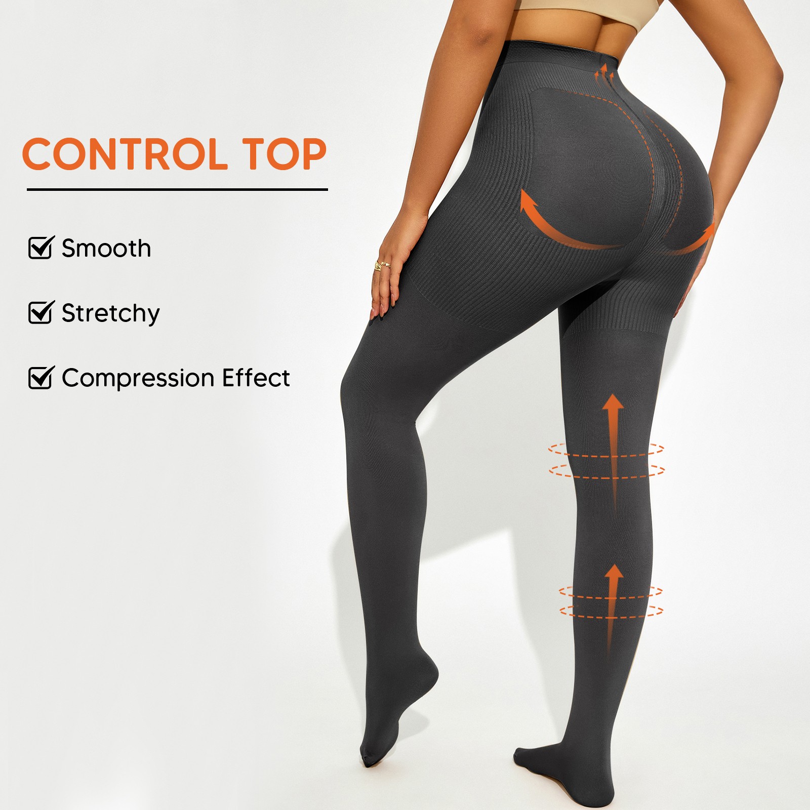15-20 mmHg Compression Pantyhose for Women – High Waist Light Support Tights