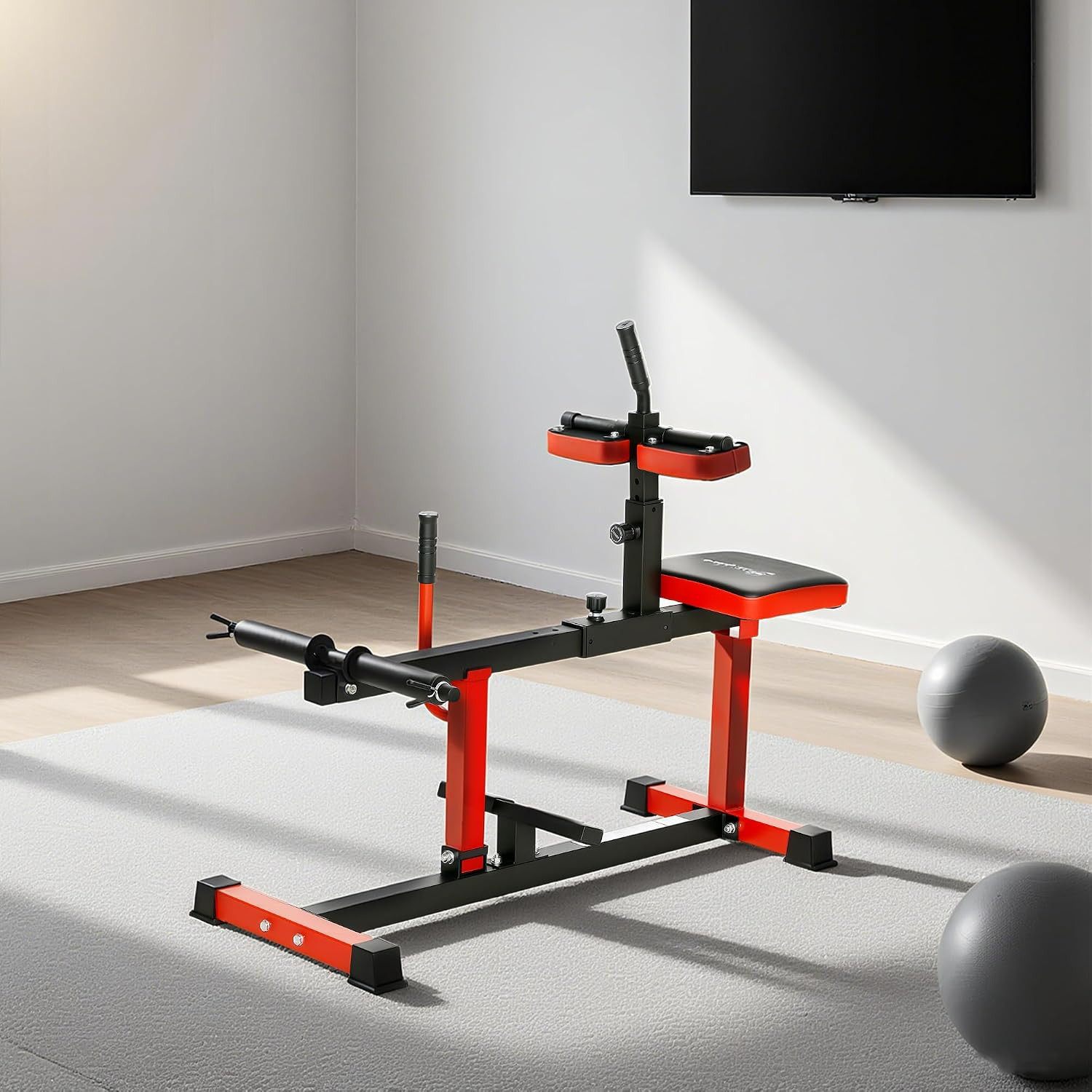 Soozier Seated Calf Raise Machine, Adjustable Calf Machine Leg Extension, for Ho