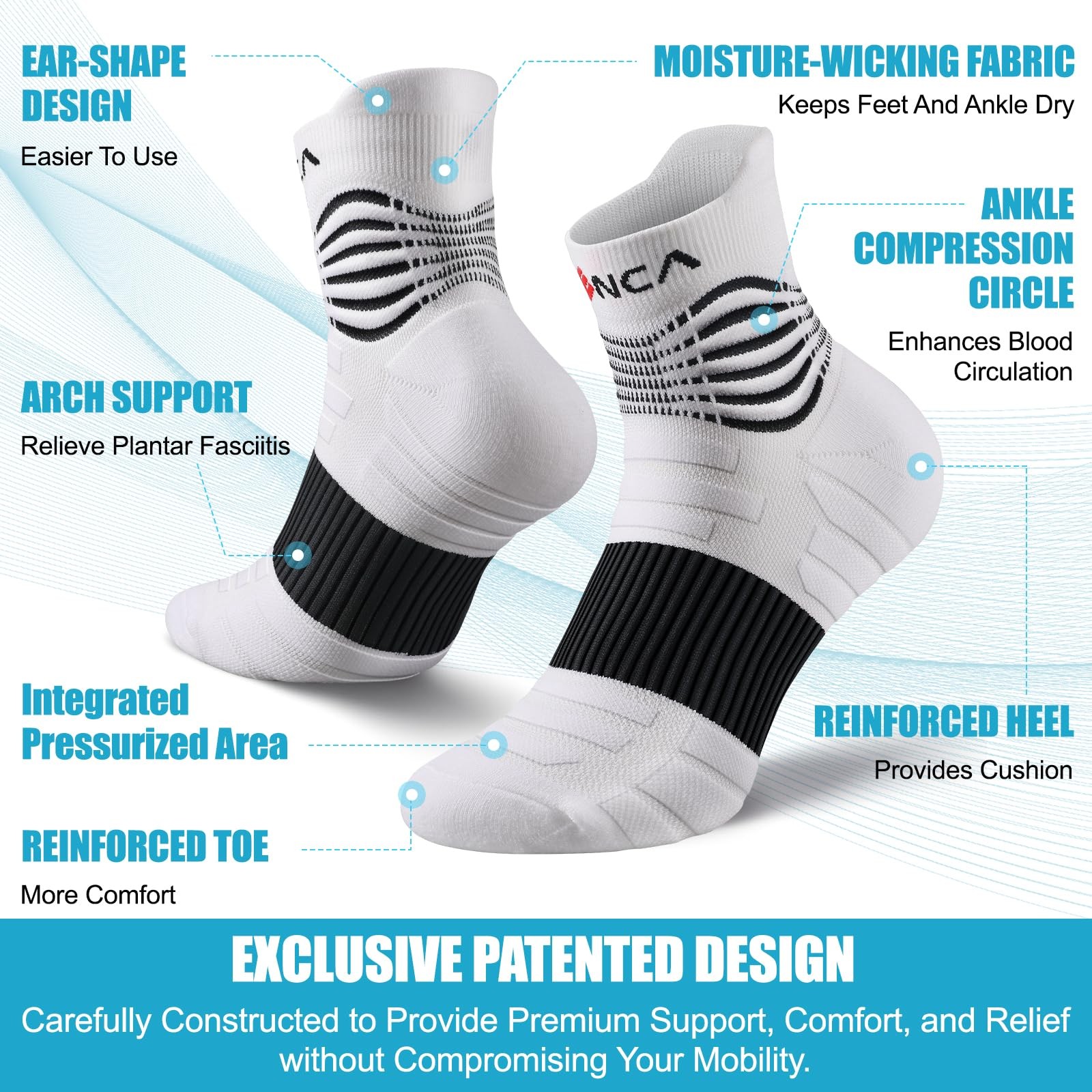 Professional Compression Socks, Medical Athletic Ankle Socks for Injury Recov…