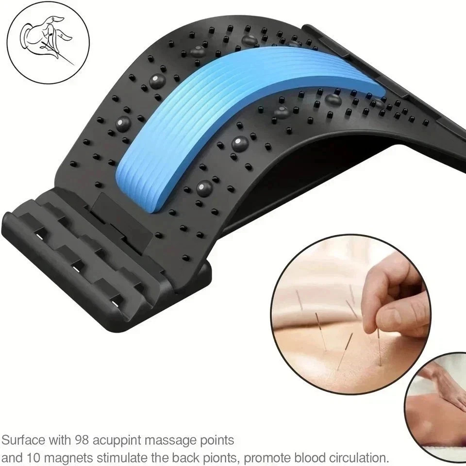 Back Stretcher Spine Board Pain Relief Lumbar Support Corrector Adjustable Ortho