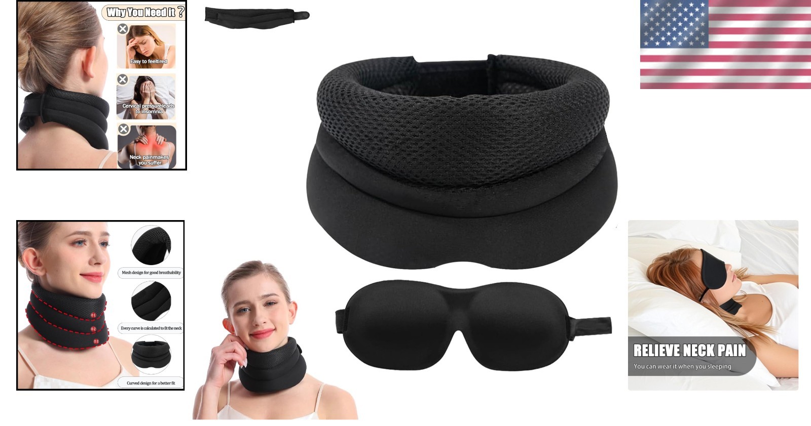Soft Adjustable Cervical Collar for Neck Pain Relief – Travel Friendly Design