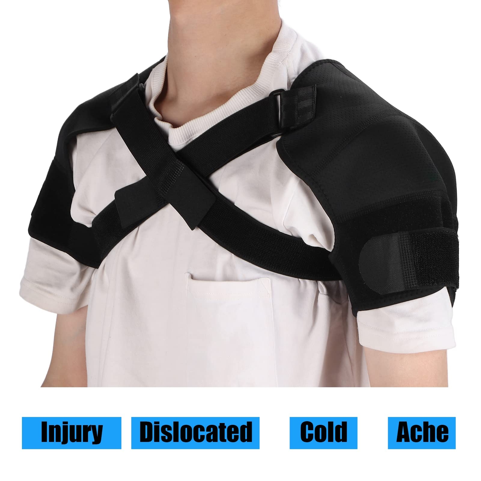 Double Shoulder Support Brace Strap Wrap Protector Men Women Posture Corrector