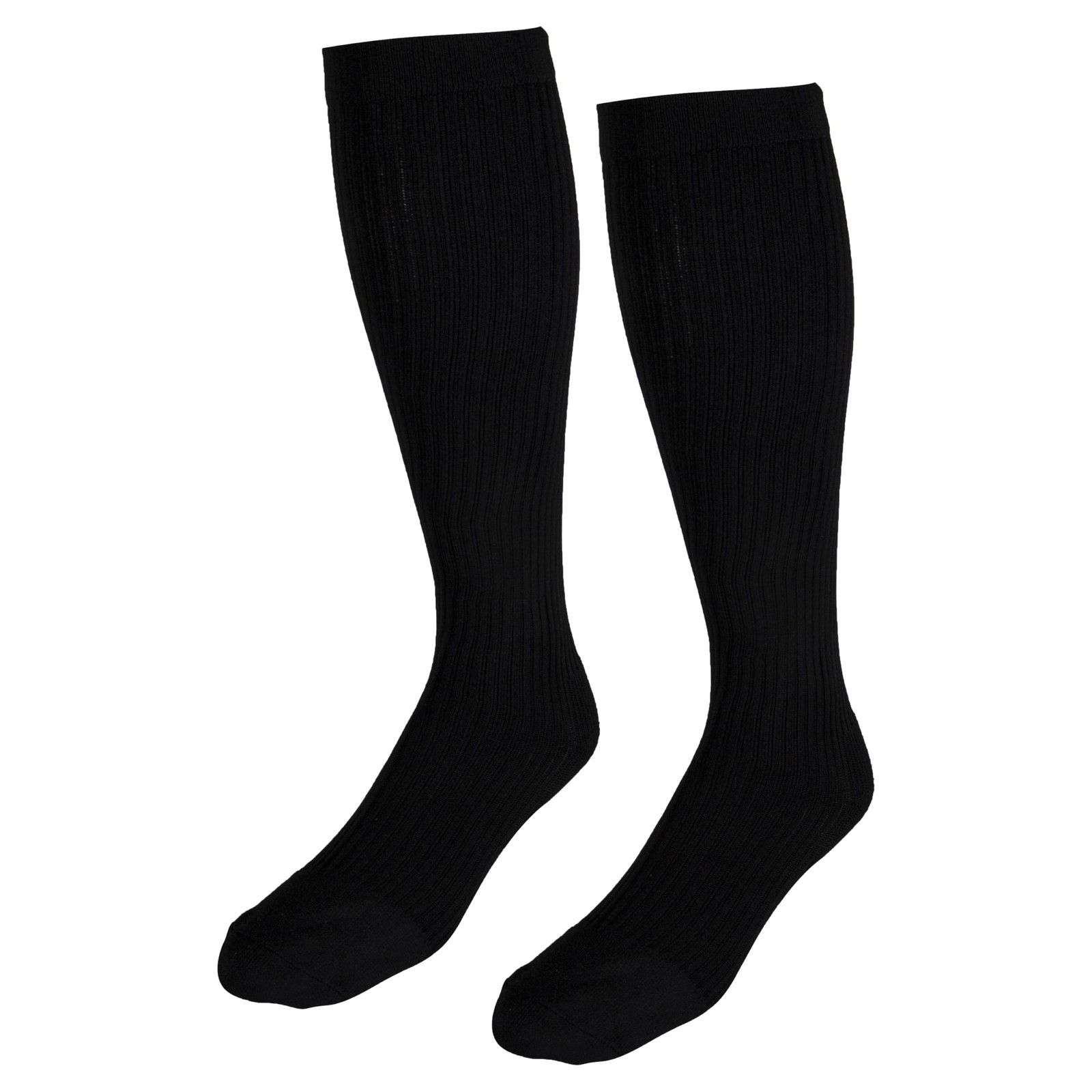 Large Black 2030 mmHg Compression Socks Support Men Padded Cushion Knee High