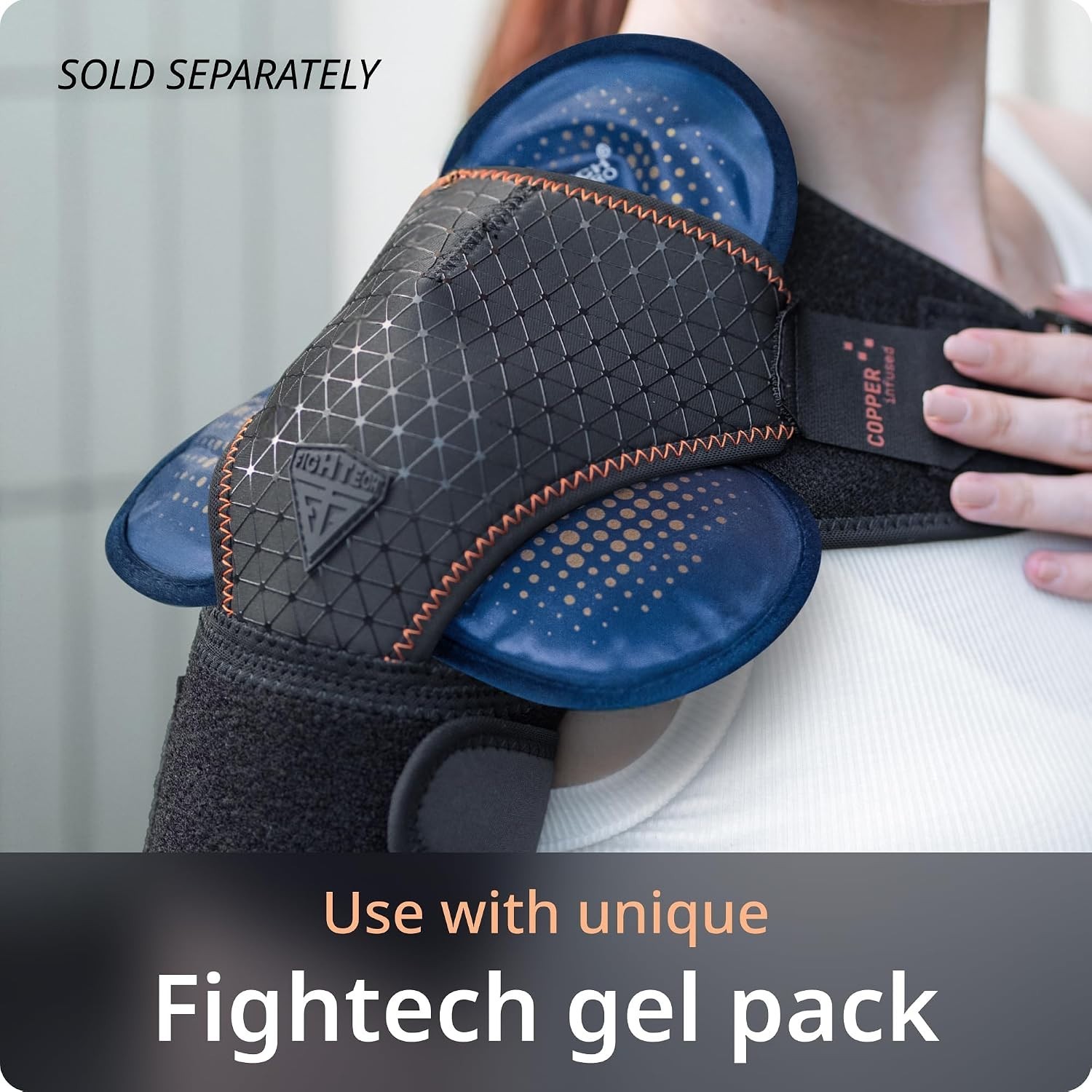 Copper Black Rotator Cuff Shoulder Brace – Adjustable Pain Relief for All Sizes