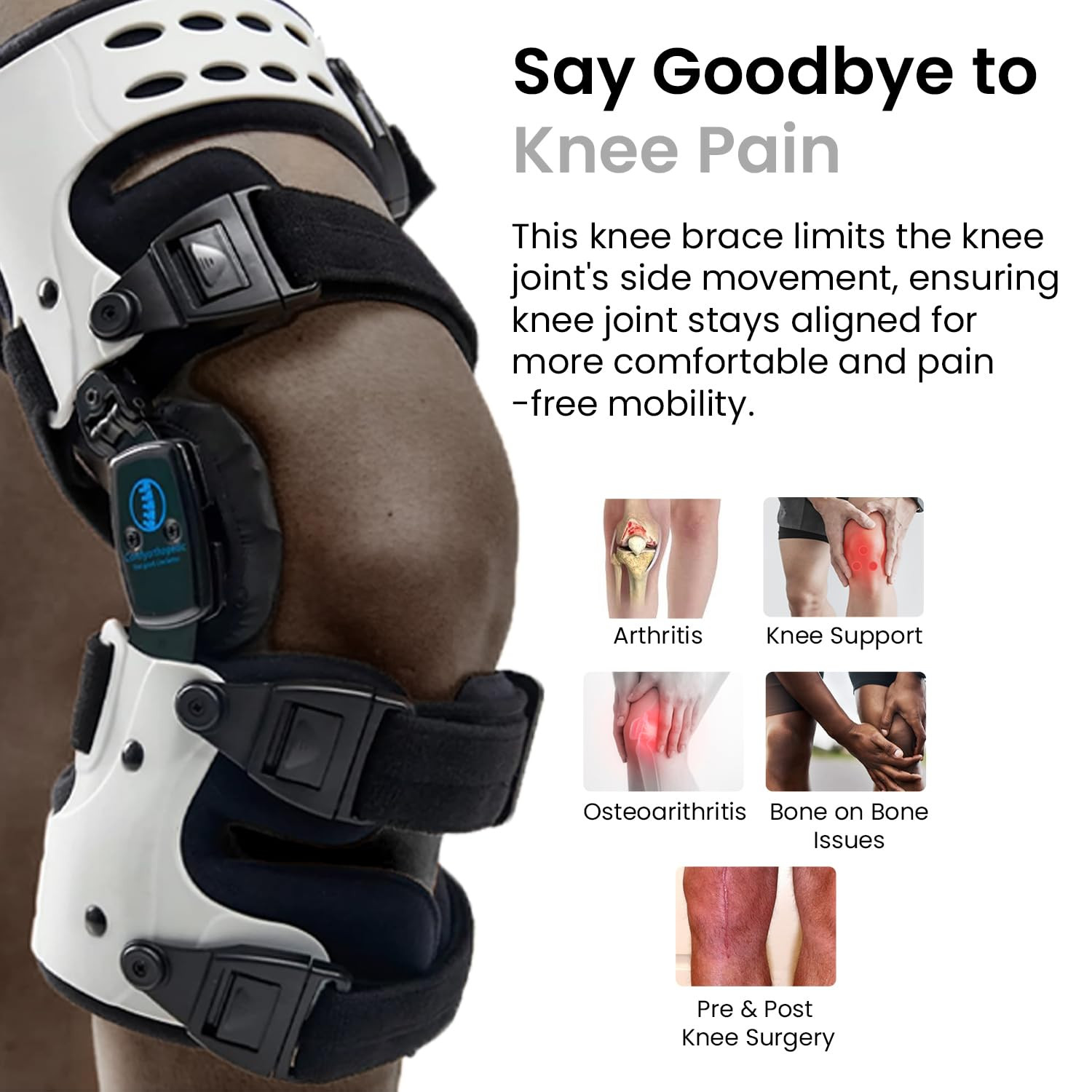 OA Unloader Knee Brace for Medial Pain Relief and Arthritis Support, Right