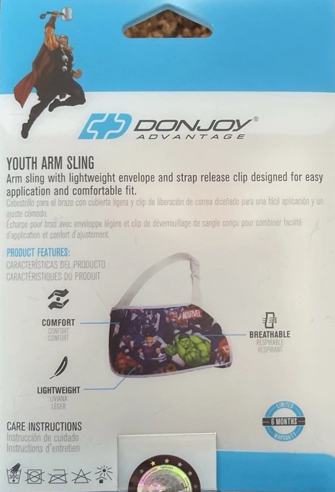 DonJoy Advantage Youth Arm Sling 011119. Featuring Marvel – Avengers. New