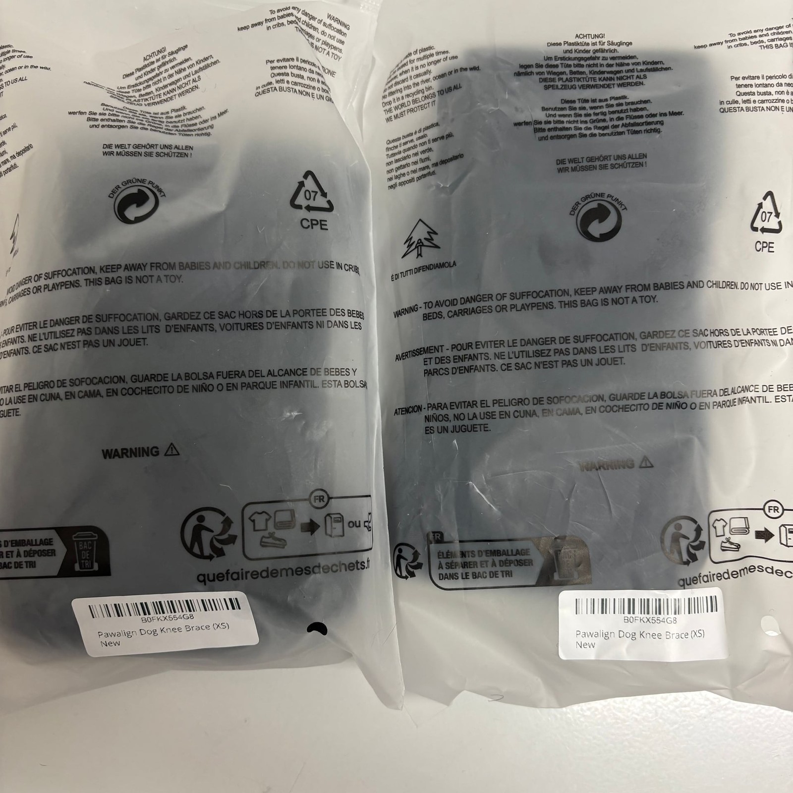 Pawalign Dog Knee Brace XS Lot of 2 – Adjustable Rear Leg Support – New