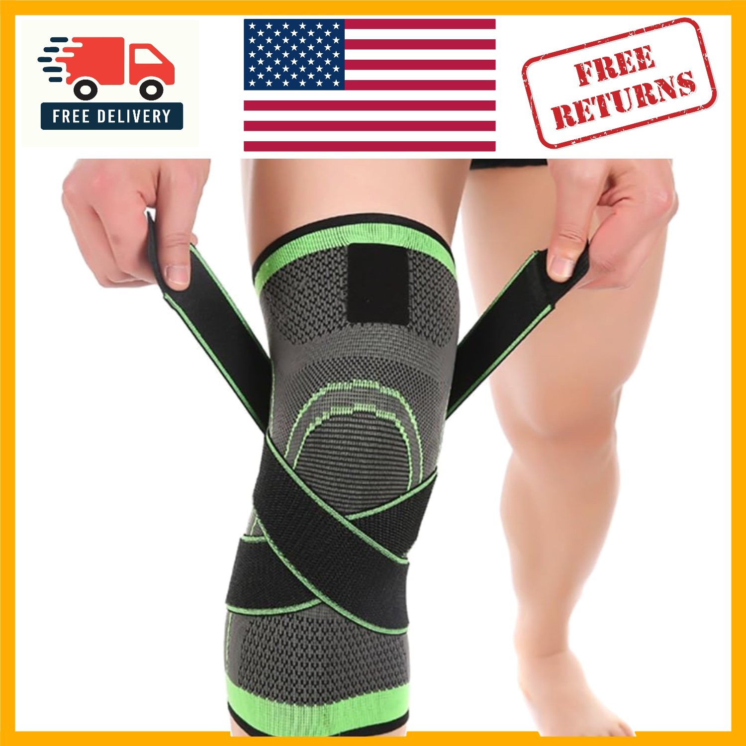 Breathable X-Large Nylon Knee Sleeve – Joint Pain Relief & Improved Circulation