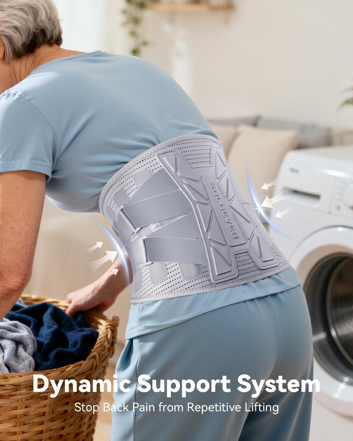 Medical Grade Back Brace for Women Lower Back Pain Relief [Ultra Breathable &