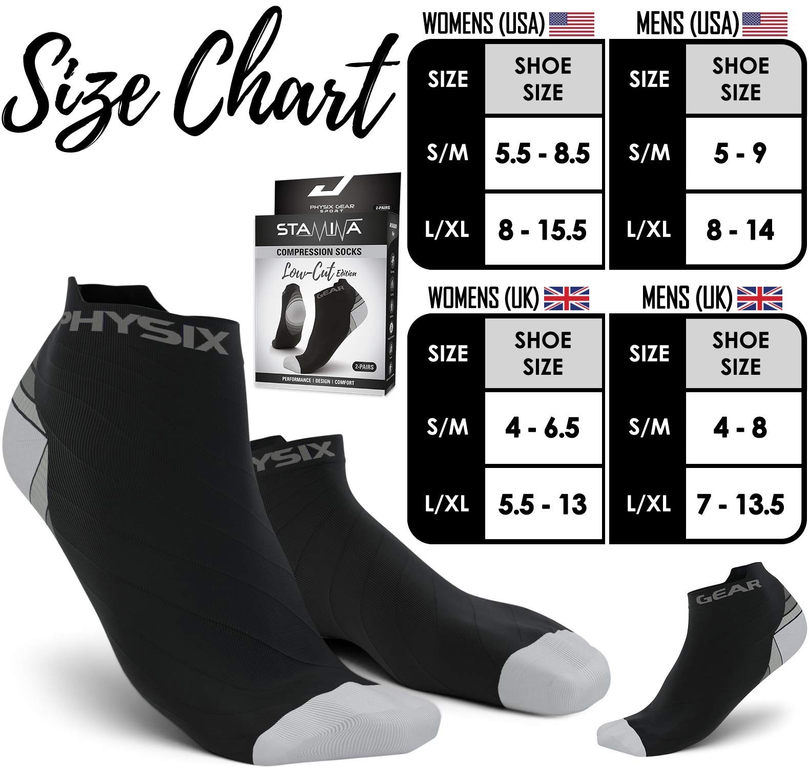 Low Compression Ankle Socks for Men & Women – Arch Support, Comfort Fit