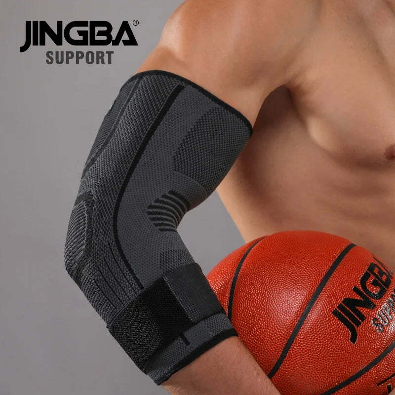 JINGBA Custom Nylon Elbow Support Breathable Riding Running Elbow Brace Sports P