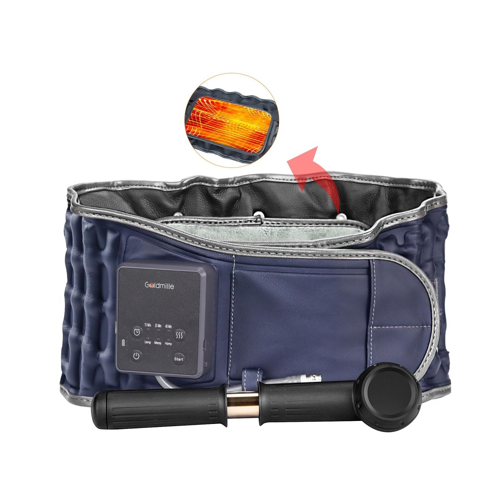 Cordless Heating Decompression Back Belt for Lower Back Pain Relief, Inflatab…