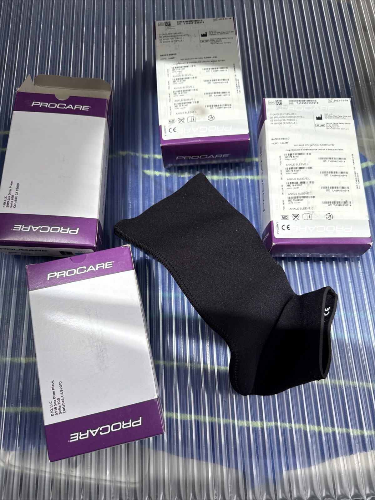 4 X New PROCARE Ankle Sleeve Large Pull-On Foot