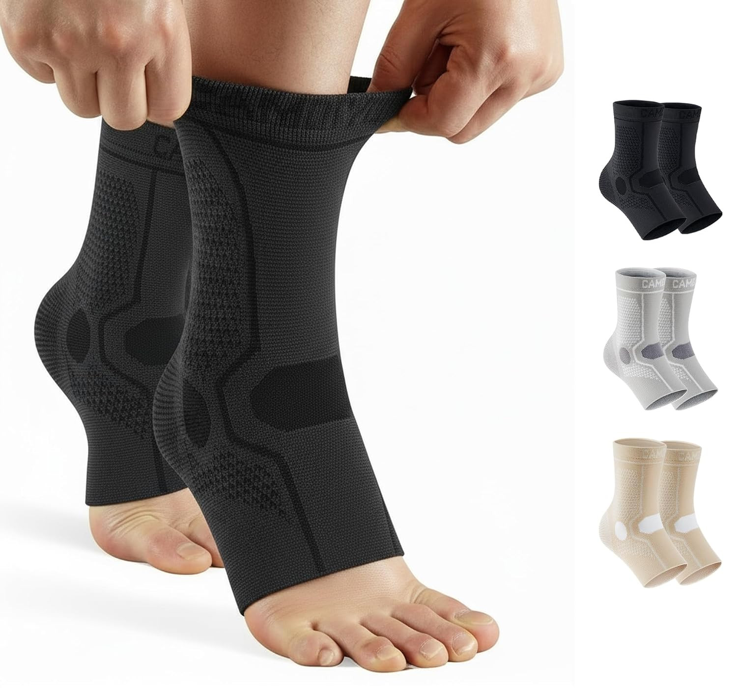 Ankle Compression Sleeve, Support for Plantar Fasciitis, 1 Pair