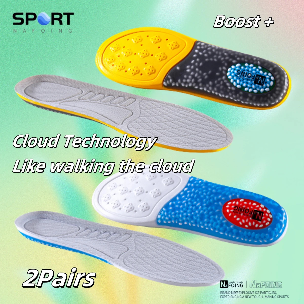 Sport Insoles Arch Support Breathable Technology Design Shock Absorption Shoes P