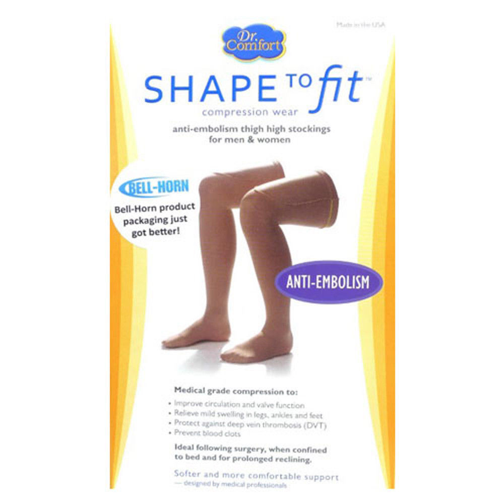 Anti Embolism Thigh Stockings 18mmHg Compression Closed Toe Supports Surgery
