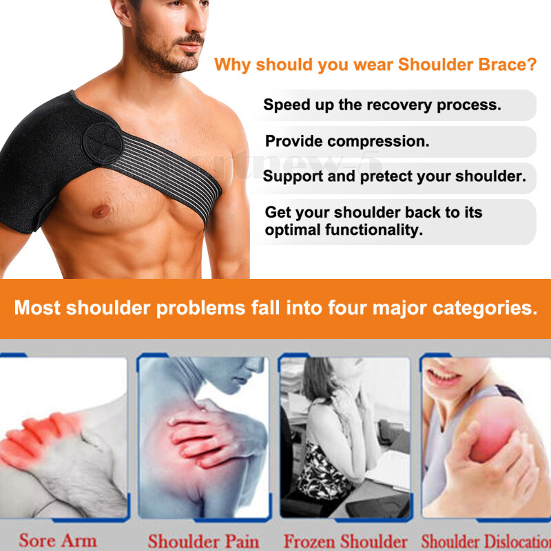 Shoulder Brace Sleeve Compression Support Torn Rotator Cuff Relief Joint AC Pain