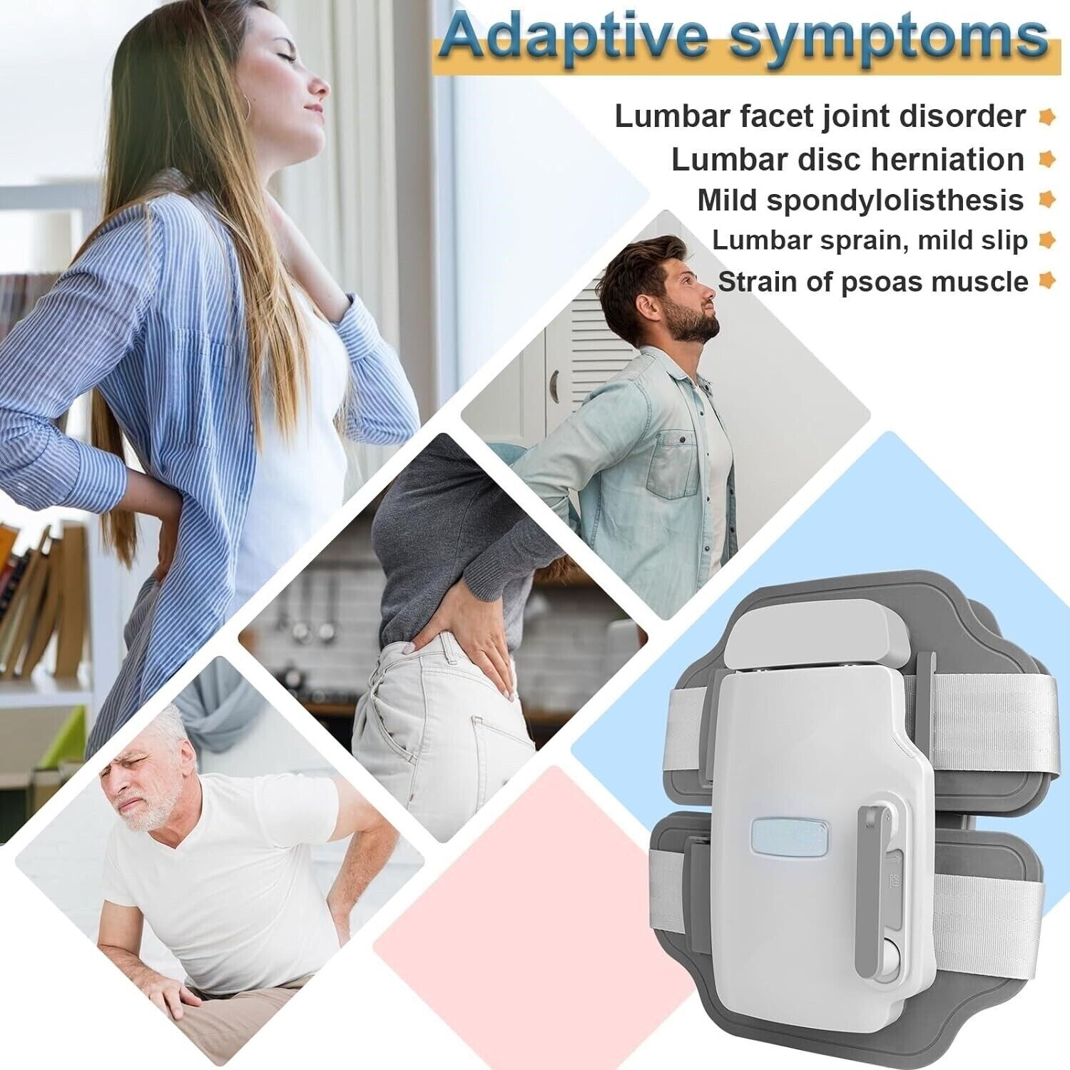 Lumbar Traction Device,Herniated Disc Back Pain Relief Device Back Stretcher
