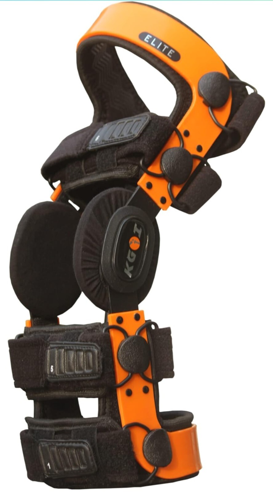 KGOI ELITE Knee Support Brace Flexible Adjustable Pain Relief Adult Orange