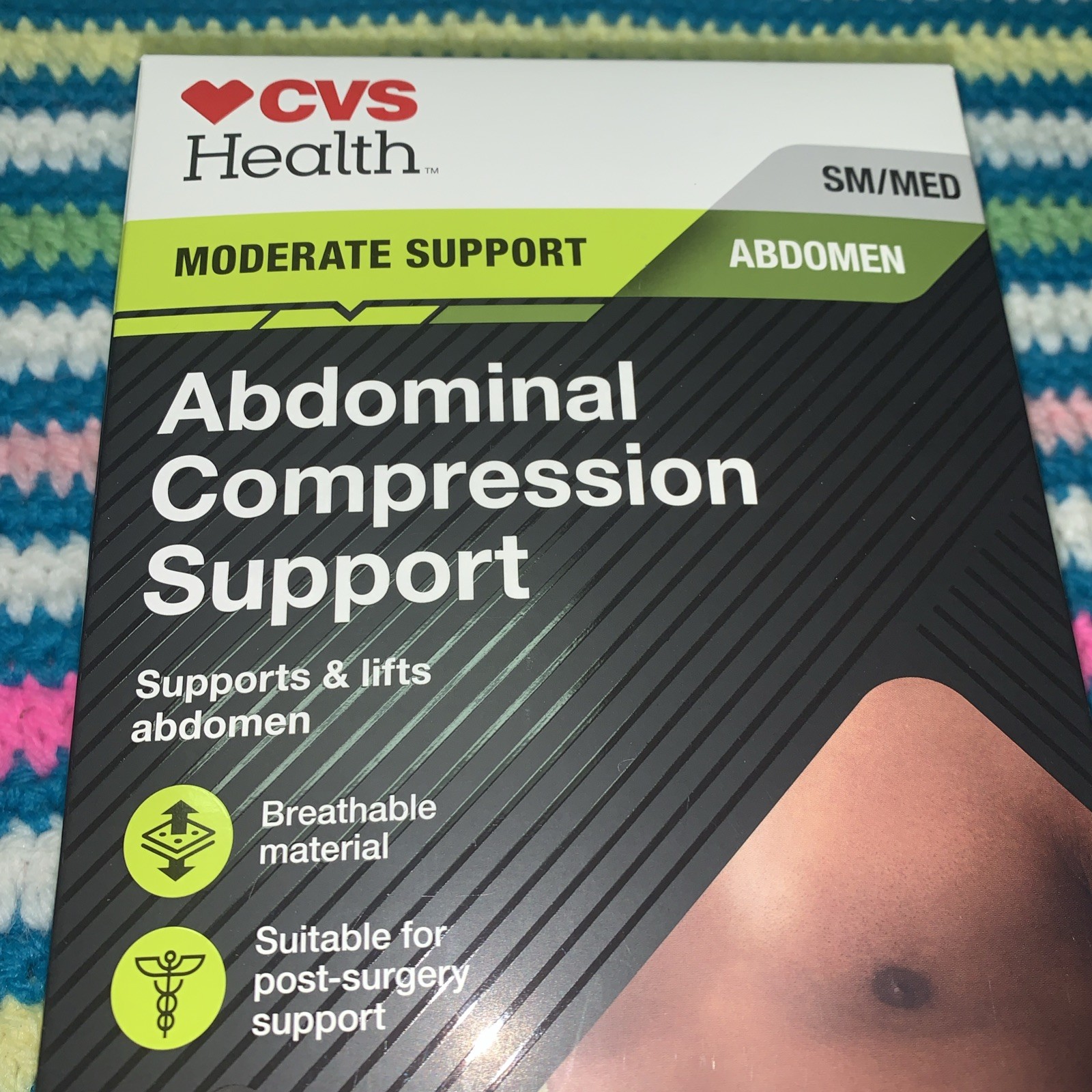 CVS Health abdominal compression support, Moderate Support Size SM/MED