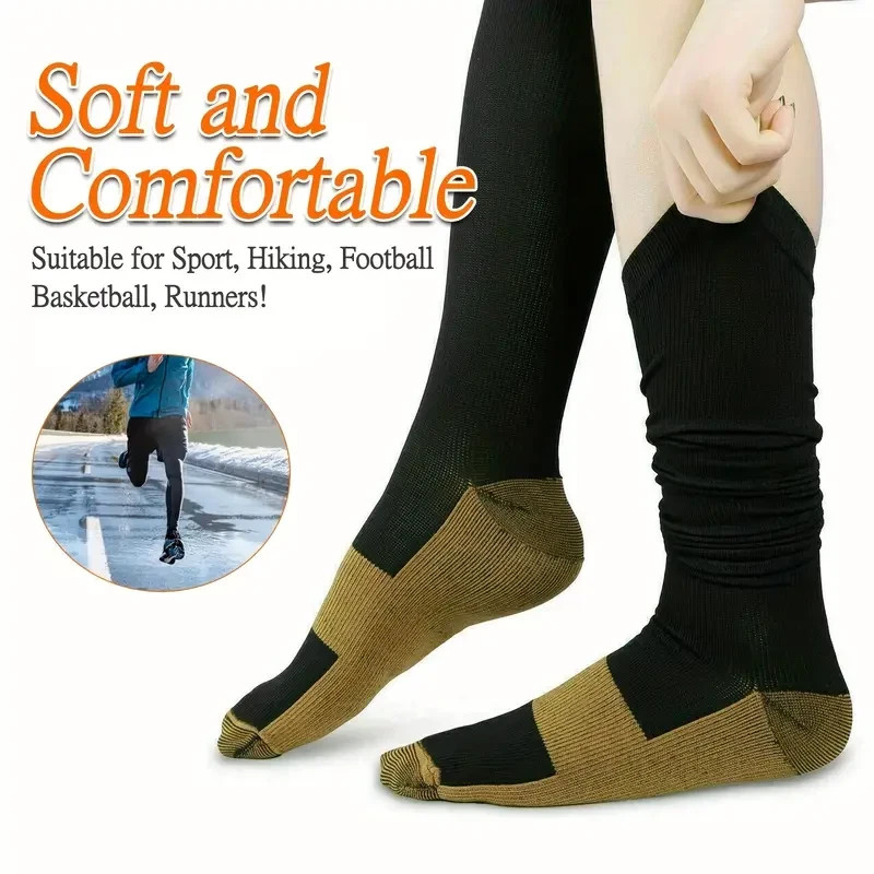 Copper Compression Socks 20-30mmHg Graduated Support Mens Womens S-XXL Wholesale