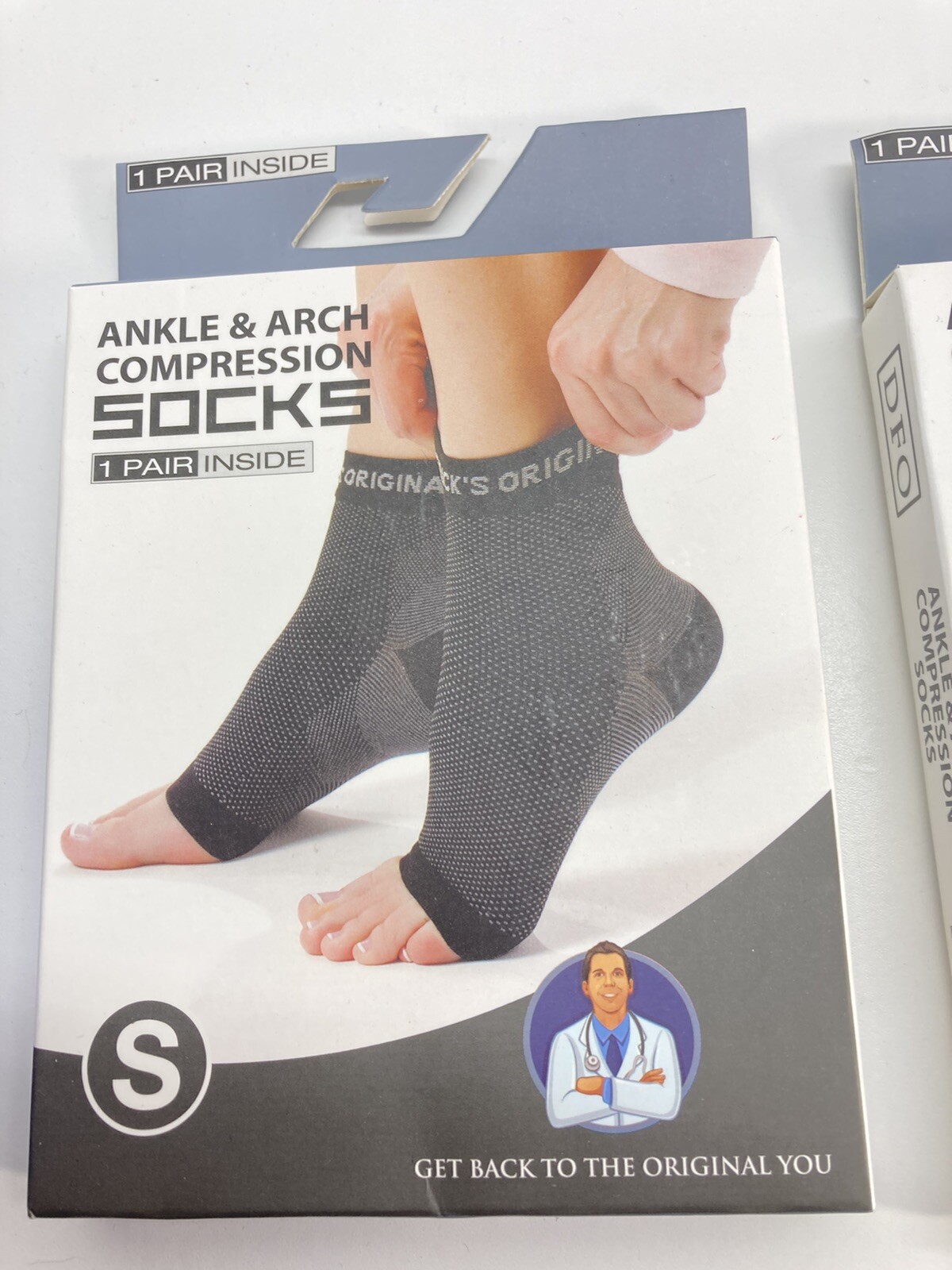 Dr. Fredericks Original Size S Ankle & Arch Compression Socks 2 Pairs Free Ship