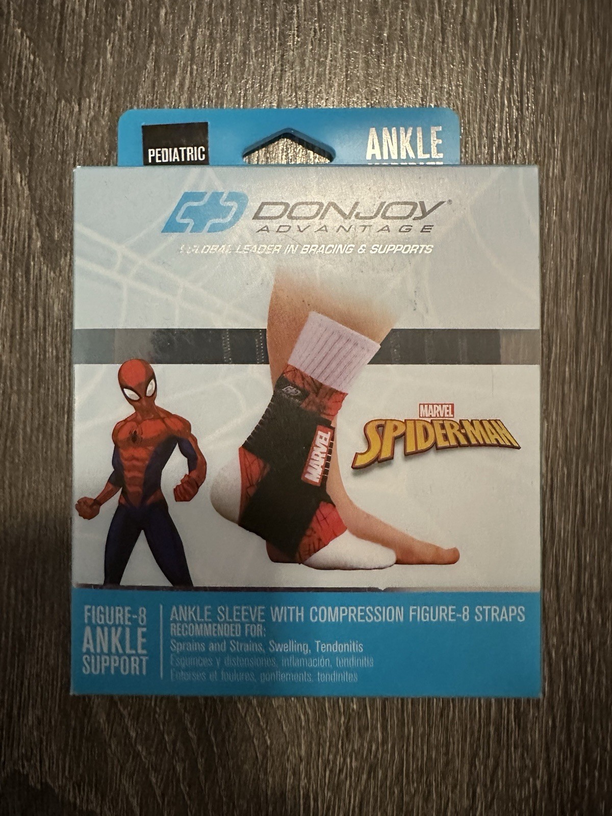 DONJOY Advantage Marvel Spider-Man Figure – 8 Ankle Support Youth