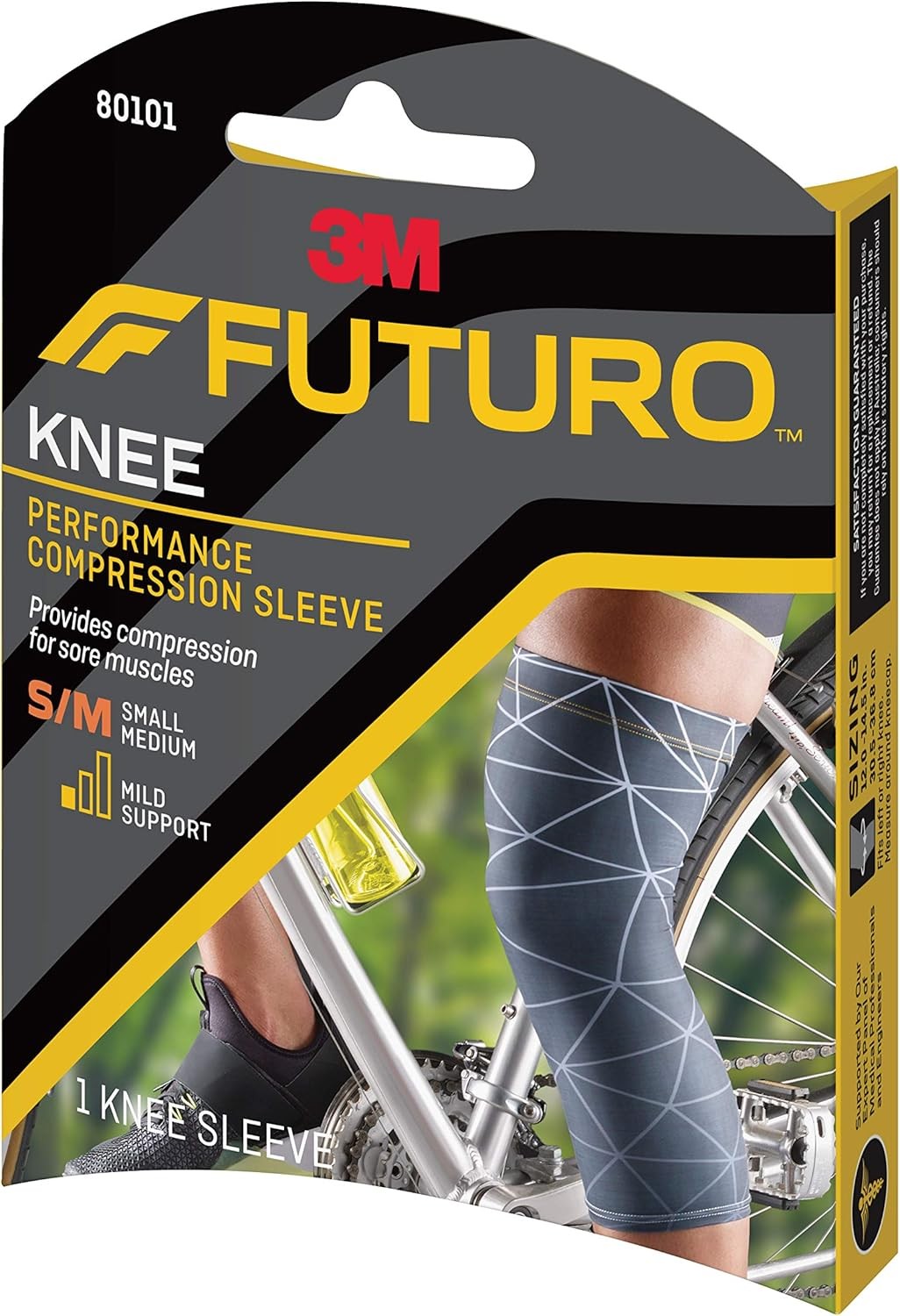 Futuro Sport Performance Compression Knee Sleeve, Small/Medium