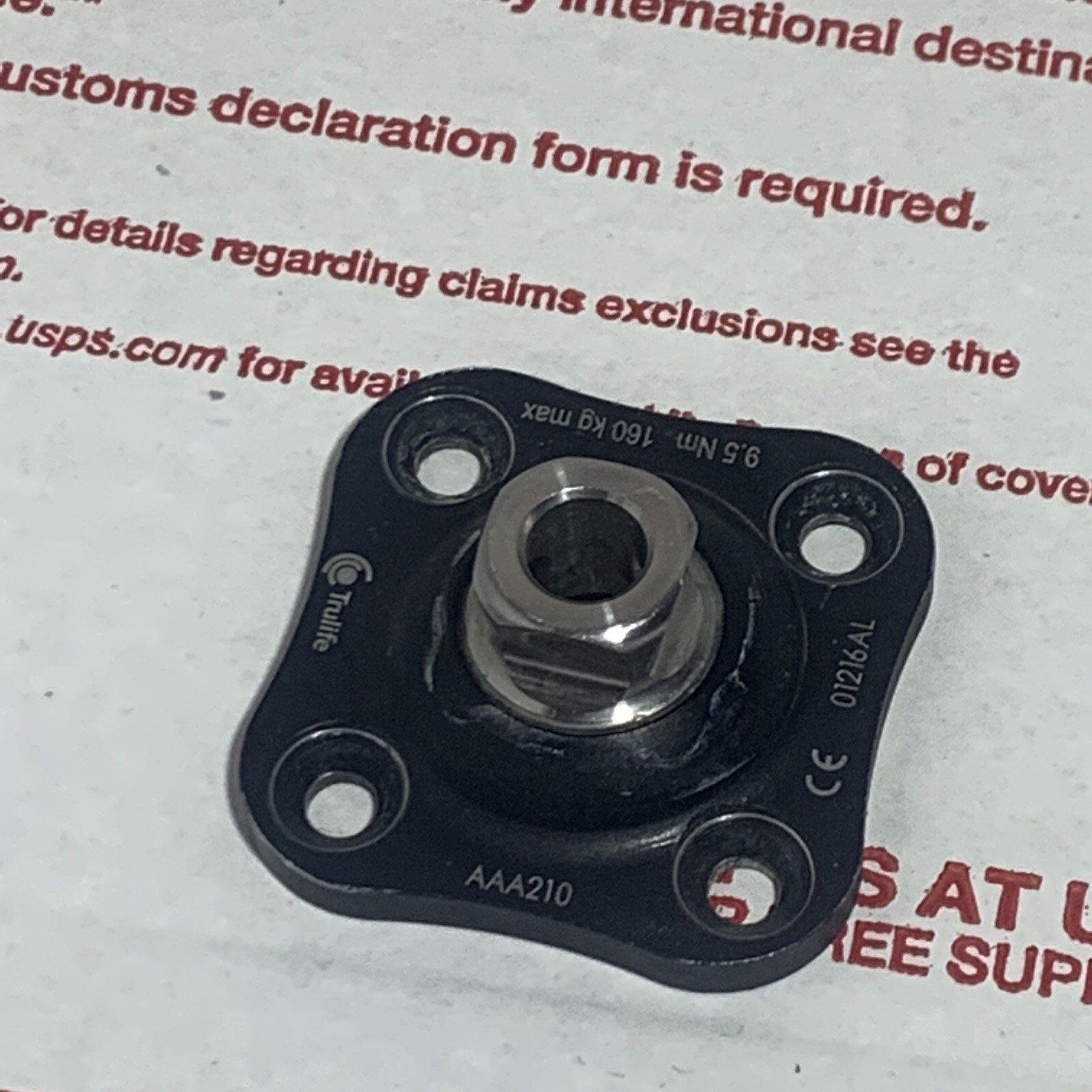 trulife black 4 hole prosthetic plate adapter component part. Prosthetic Leg