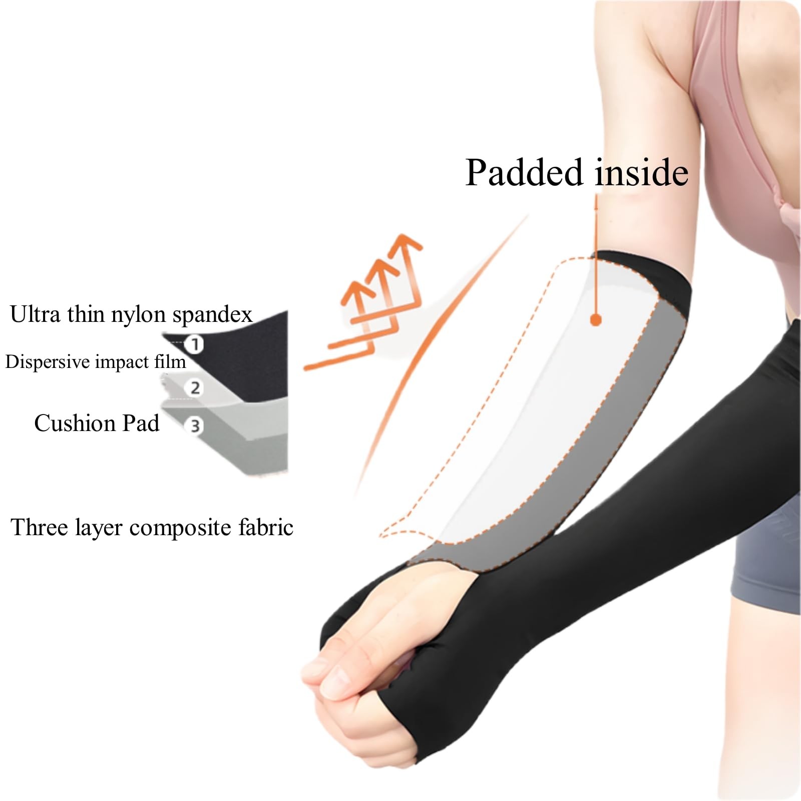 Passing Forearm Sleeve with Protection Pad for Teen Girls and Boys Men and Wo…