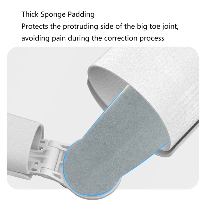 Breathable Toe Realignment Device With Flexible Aluminum Splint 24H Protection