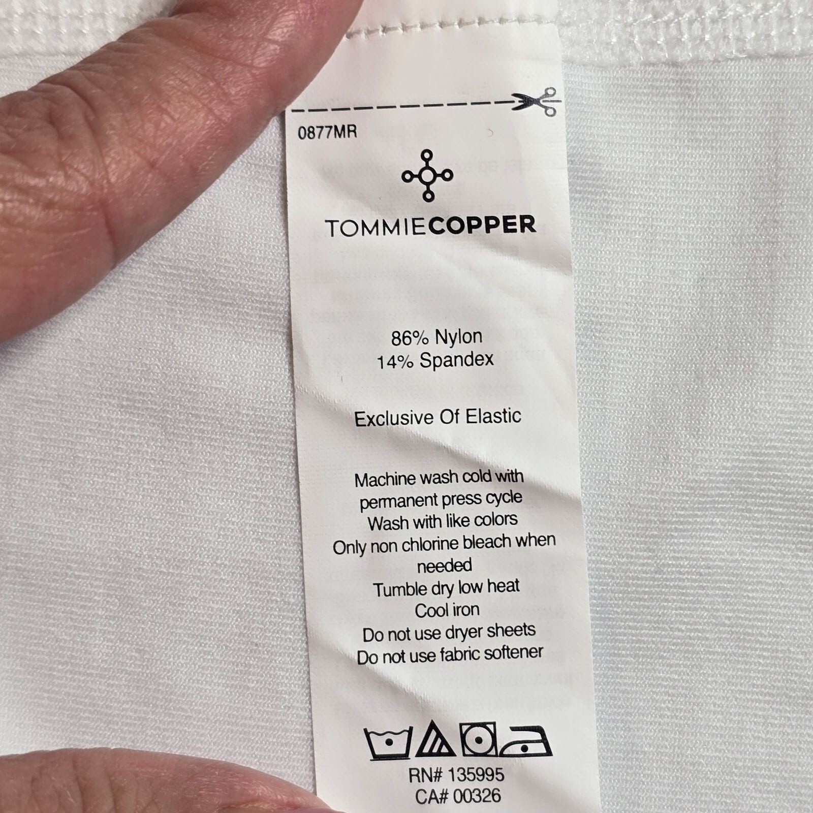 Tommie Copper White Long Sleeve Shoulder Support 2XL Upper Back Pain Brace Shirt