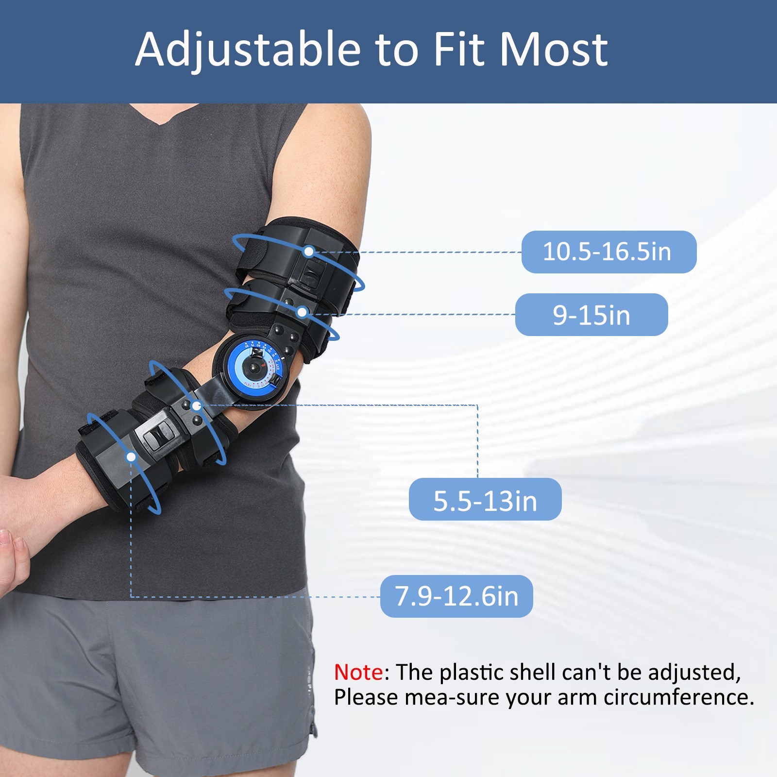Adjustable Elbow Immobilizer Support for Postoperative Arm Injury,Men & Women