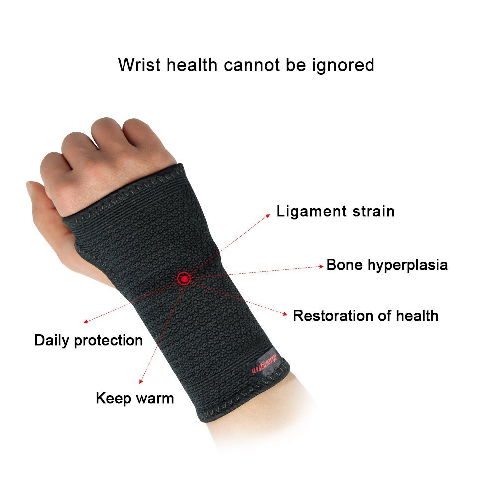 Kuangmi Compression Wrist Support Sleeve Palm Hand Brace Carpal Tunnel 1PC
