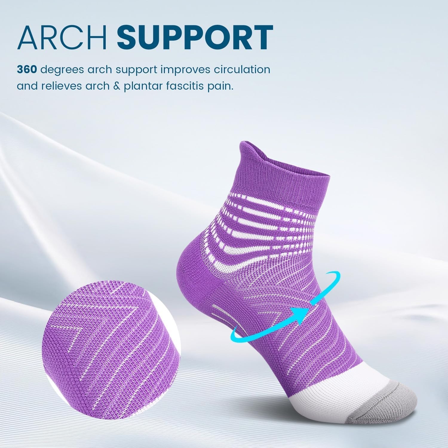 Athletic Compression Socks for Women – Ankle Support & Plantar Fasciitis Relief