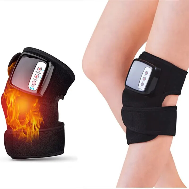 Rechargeable Hot Compress Joint Care Wrap Cordless Vibration Knee Pad Massager