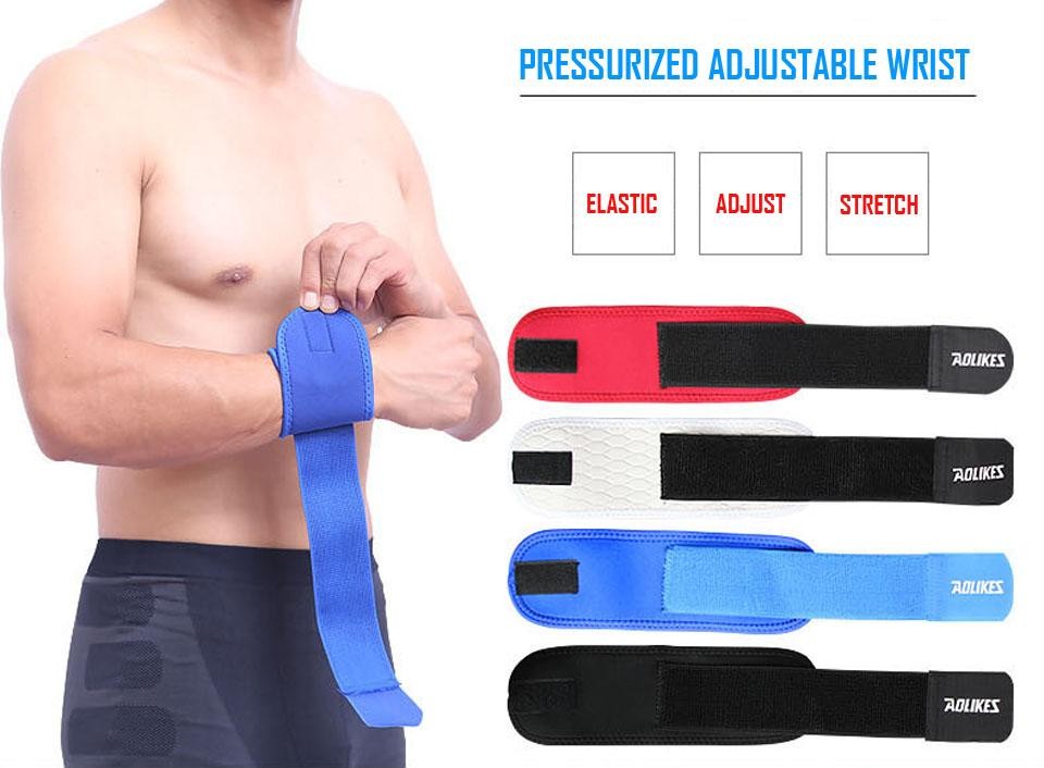 Aolikes 1pcs Adjustable Wrist Support Brace Brand Wristband Men and Women Gym Wr